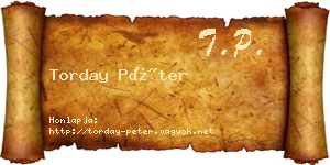 Torday Péter névjegykártya